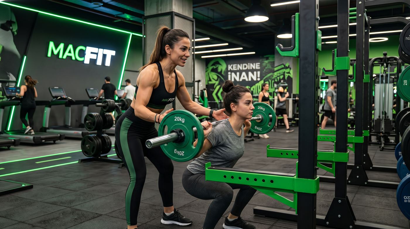 MacFit Kadıköy'da bir antrenman seansı
